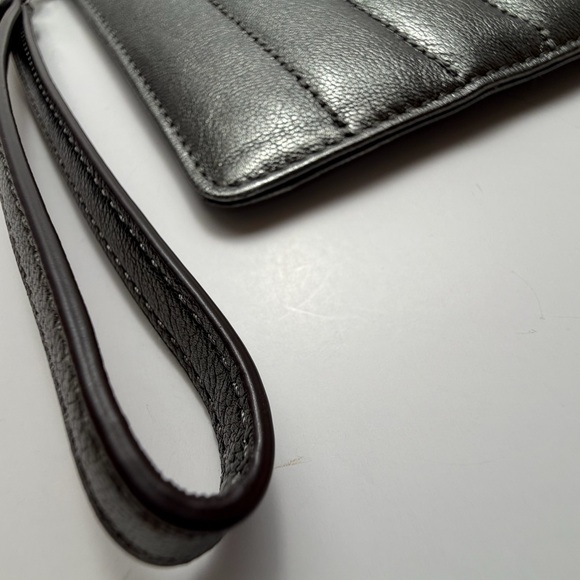 Michael Kors Silver Quilted Wristlet - Picture 2 of 8